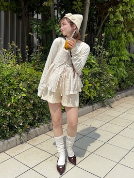 「アイテム（パンプス）」を使った、una.さん（レディース・148cm）の春コーディネート