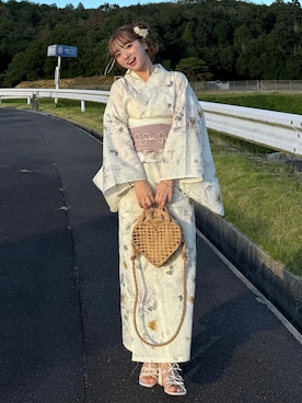 「浴衣」｜una.さん（レディース・148cm）の夏コーディネート