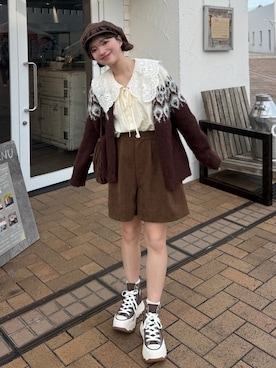 「アイテム（シャツ/ブラウス）」を使った、una.さん（レディース・148cm）の秋コーディネート