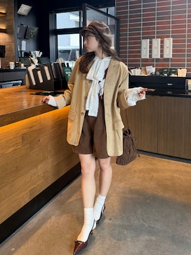 「アイテム（ソックス/靴下）」を使った、una.さん（レディース・148cm）の秋コーディネート