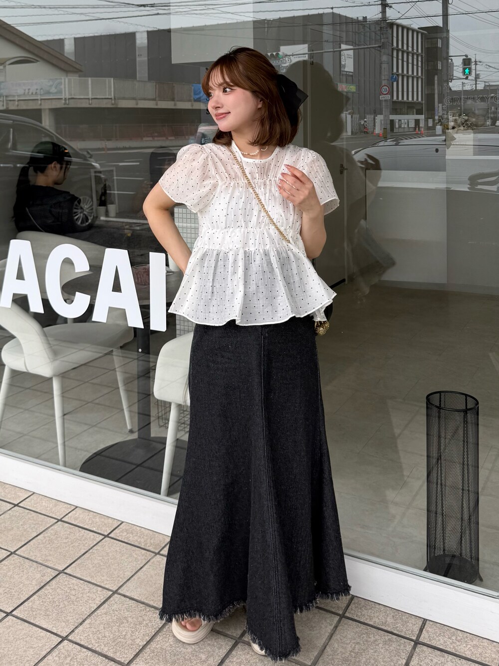 junoah（ジュノア）の「レースポケットデニムマーメイドスカート[低