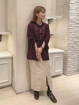「RANDA（ランダ）のアイテム（ワンピース）」を使った、ᴷᵁᴹᴵᴷᴼ ᴼᴺᴼさん（レディース・154cm）の秋コーディネート