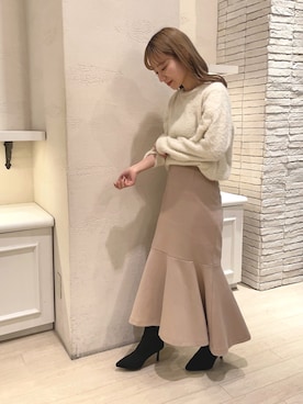 「RANDA」｜「アイテム（ブーツ）」を使った、ᴷᵁᴹᴵᴷᴼ ᴼᴺᴼさん（レディース・154cm）の冬コーディネート