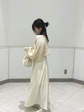 「one after another NICE CLAUP（ワンアフターアナザーナイスクラップ）のアイテム（ワンピース）」を使った、ayaさん（レディース・151cm）の春コーディネート