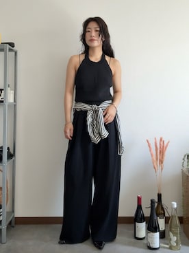 「ホルターネック」｜misuzuさん（レディース・158cm）の夏コーディネート