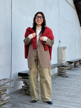 「CLANE（クラネ）のアイテム」を使った、misuzuさん（レディース・158cm）の冬コーディネート