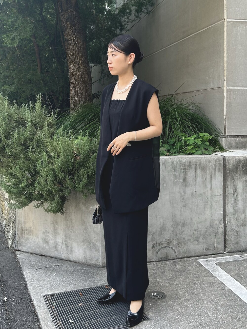 ANDRESD（アンドレスド）の「back sheer gilet setup dress