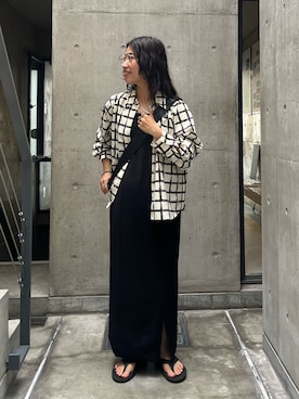 「アイテム（ドレス）」を使った、misuzuさん（レディース・158cm）の秋コーディネート