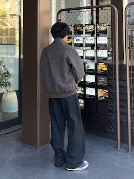 「アイテム（ブルゾン）」を使った、たにきちさん（メンズ・168cm・20代）の冬コーディネート