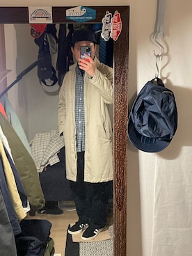 「NECESSARY or UNNECESSARY（ネセサリーオアアンネセサリー）のアイテム（パンツ）」を使った、カイタルさん（メンズ・171cm）の冬コーディネート