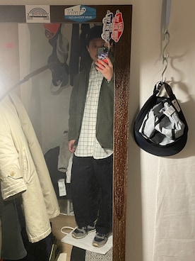 「NECESSARY or UNNECESSARY（ネセサリーオアアンネセサリー）のアイテム（パンツ）」を使った、カイタルさん（メンズ・171cm）の春コーディネート
