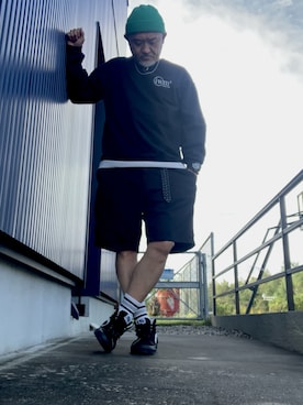 「アイテム（パンツ）」を使った、AKTKさん（メンズ・168cm）の秋コーディネート
