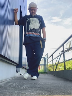 「アイテム（ニットキャップ/ビーニー）」を使った、AKTKさん（メンズ・168cm）の秋コーディネート