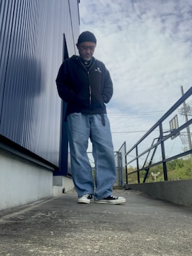 「CONVERSE ALL STAR（コンバースオールスター）のアイテム」を使った、AKTKさん（メンズ・168cm）の春コーディネート