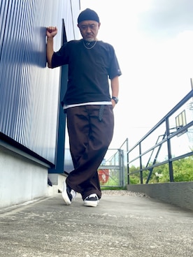 「アイテム（ニットキャップ/ビーニー）」を使った、AKTKさん（メンズ・168cm）の秋コーディネート