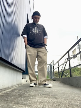 「Dickies（ディッキーズ）のアイテム（パンツ）」を使った、AKTKさん（メンズ・168cm）の春コーディネート