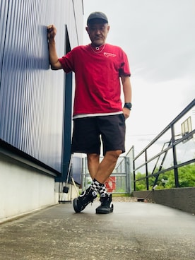 「COOKMAN（クックマン）のアイテム」を使った、AKTKさん（メンズ・168cm）の夏コーディネート