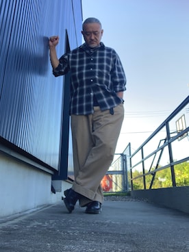 「アイテム（ブーツ）」を使った、AKTKさん（メンズ・168cm）の秋コーディネート
