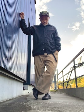 「アイテム（帽子）」を使った、AKTKさん（メンズ・168cm）の秋コーディネート