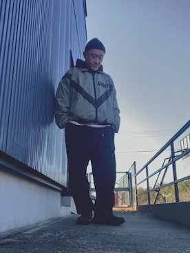 「ASICS（アシックス）のアイテム」を使った、AKTKさん（メンズ・168cm）の冬コーディネート