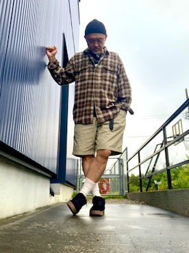 「アイテム（チノパンツ）」を使った、AKTKさん（メンズ・168cm）の秋コーディネート