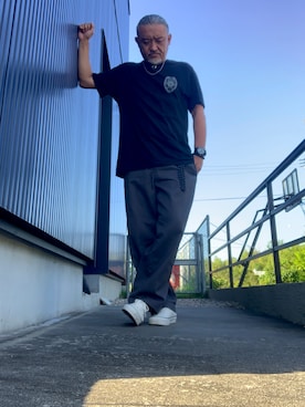 「アイテム（チノパンツ）」を使った、AKTKさん（メンズ・168cm）の夏コーディネート