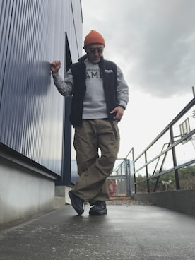 「アイテム（帽子）」を使った、AKTKさん（メンズ・168cm）の冬コーディネート