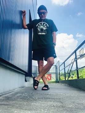 「アイテム（ニットキャップ/ビーニー）」を使った、AKTKさん（メンズ・168cm）の夏コーディネート