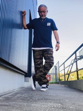 「VANS（バンズ）のアイテム（スニーカー）」を使った、AKTKさん（メンズ・168cm）の夏コーディネート