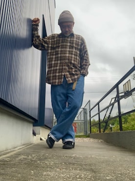 「アイテム（ニットキャップ/ビーニー）」を使った、AKTKさん（メンズ・168cm）の秋コーディネート