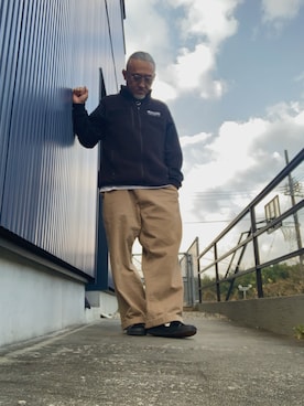 「アイテム（その他アウター、ブラック系）」を使った、AKTKさん（メンズ・168cm）の冬コーディネート