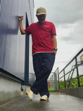 「アイテム（チノパンツ）」を使った、AKTKさん（メンズ・168cm）の秋コーディネート