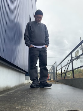 「URBAN RESEARCH DOORS（アーバンリサーチドアーズ）のストローヤーンニットキャップ（ニットキャップ/ビーニー、ブラック系）」を使った、AKTKさん（メンズ・168cm）の春コーディネート