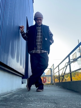 「アイテム（シャツ/ブラウス）」を使った、AKTKさん（メンズ・168cm）の秋コーディネート