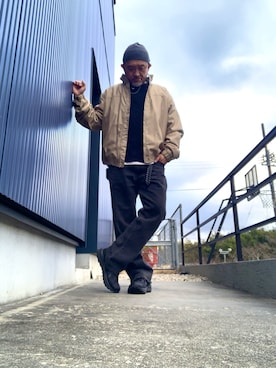 「Supreme （シュプリーム）のアイテム（帽子）」を使った、AKTKさん（メンズ・168cm）の春コーディネート