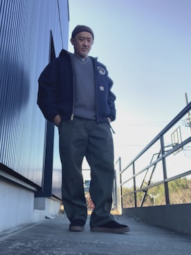 「Dickies（ディッキーズ）のアイテム（パンツ）」を使った、AKTKさん（メンズ・168cm）の冬コーディネート