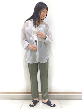 Asami Shigetaさん（レディース・158cm）の夏コーディネート