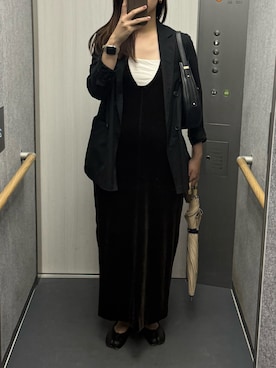 「アイテム（バレエシューズ）」を使った、Nanamiさん（レディース・165cm）の秋コーディネート