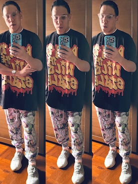 「Disney（ディズニー）のアイテム（パンツ）」を使った、Edimundson さん（メンズ・180cm）の秋コーディネート