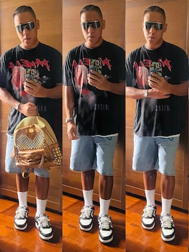 「アイテム（バックパック/リュック）」を使った、Edimundson さん（メンズ・180cm）の夏コーディネート