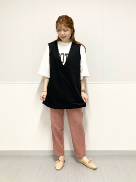 「Samansa Mos2 blue（サマンサモスモスブルー）のアイテム（スウェット）」を使った、あいりさん（レディース・163cm）の夏コーディネート