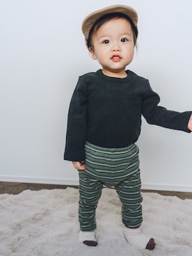 「MAKE YOUR DAY（メイクユアデイ）のアイテム」を使った、いおみゆちー。さん（キッズ・80cm）の春コーディネート