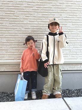 「BREEZE（ブリーズ）のアイテム」を使った、いおみゆちー。さん（キッズ・122cm）の冬コーディネート