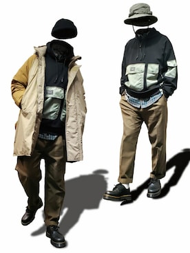「通勤穿搭」｜innate_crewさん（メンズ・180cm）の冬コーディネート