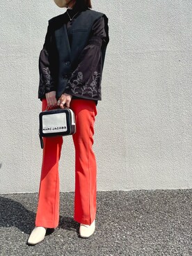 ベストを使った パンツスタイル の人気ファッションコーディネート 髪型 アシンメトリー Wear