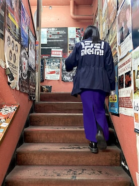 「YEAH RIGHT!!（イェーライト）のアイテム（ジャケット/アウター）」を使った、yuco🌓さん（レディース・164cm）の秋コーディネート