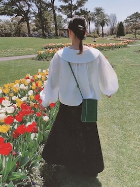 「Miniministore（ミニミニストア）のアイテム」を使った、かーりぃさん（レディース・152cm）の春コーディネート