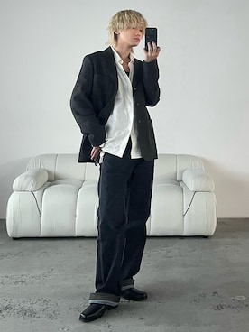 「KAIKO（カイコー）のアイテム」を使った、col.さん（メンズ・172cm）の秋コーディネート