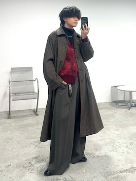 「アイテム（ステンカラーコート）」を使った、col.さん（メンズ・172cm）の秋コーディネート