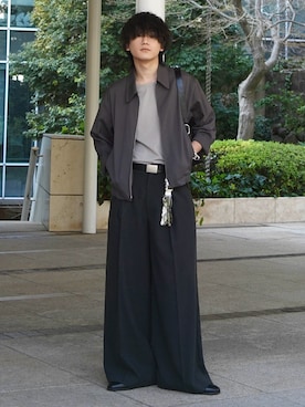 「アイテム（ブルゾン）」を使った、col.さん（メンズ・172cm）の春コーディネート